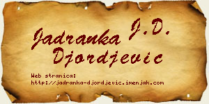 Jadranka Đorđević vizit kartica